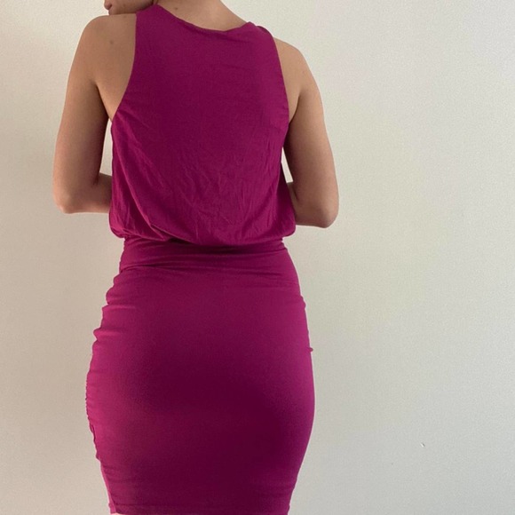 Magenta y2k bejeweled neckline dress xs - Picture 4 of 4